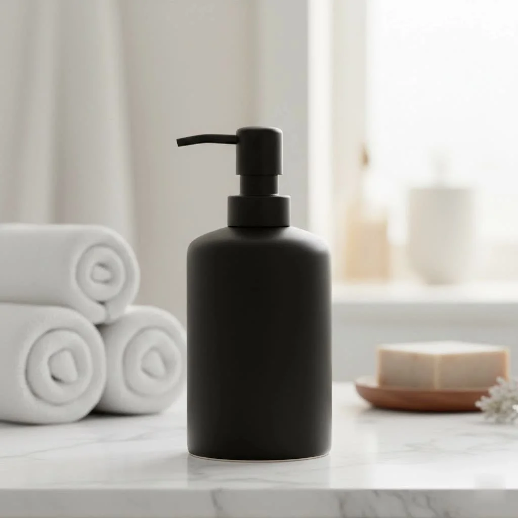Pink soap dispenser for home decor