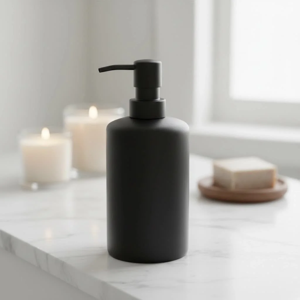 Elegant glass foaming soap dispenser for home hygiene