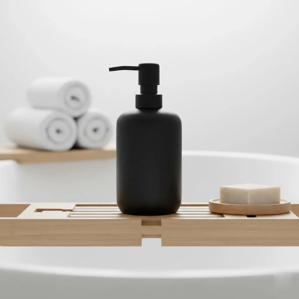 simplehuman auto soap dispenser in a modern kitchen